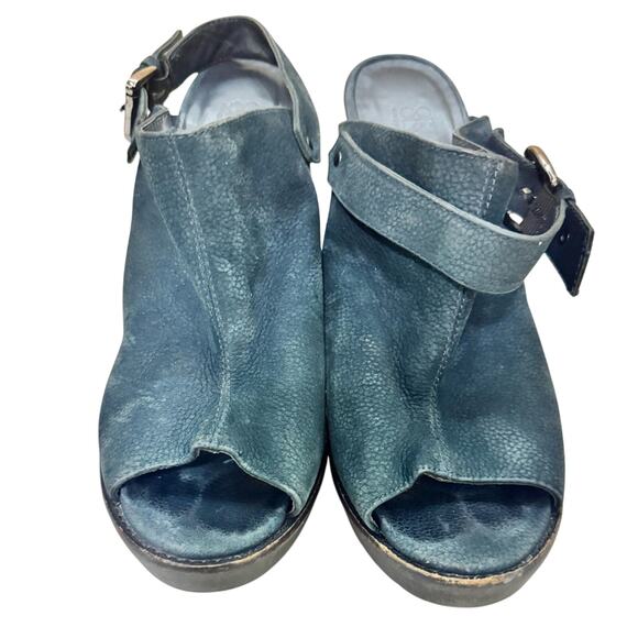 Chloë Sevigny x Opening Ceremony Mary Lou Navy Wedge Sandals Size 10 Y2K Rare - Picture 3 of 9